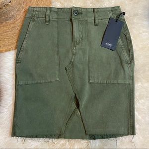 HUDSON Lulu Military Cargo Skirt in Washed Troop